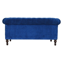 Load image into Gallery viewer, Royal Blue Velvet Chesterfield Sofa
