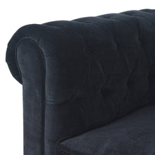 Load image into Gallery viewer, Black Velvet Chesterfield Sofa
