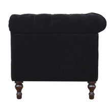 Load image into Gallery viewer, Black Velvet Chesterfield Sofa
