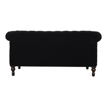 Load image into Gallery viewer, Black Velvet Chesterfield Sofa
